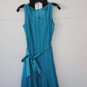 Calvin Klein, Turquoise A-line dress, size 4